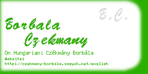borbala czekmany business card